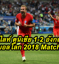 ไฮไลท์ ตูนิเซีย 1-2 อังกฤษ ฟุตบอลโลก 2018 Match 14